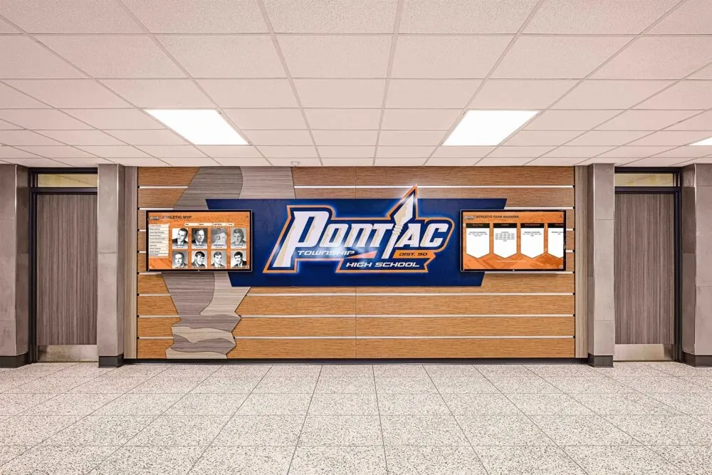 Pontiac High School - Wall of Fame Installation